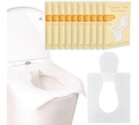 UHETLET 100 Pezzi Copriwater Biodegradabili Coprisedile WC Portatile Copri Water da Viaggio Coprisedili WC Antibatterico Universali Coprigabinetto Igiene per Viaggi Hotel Mall Ospedale