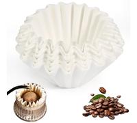 UHETLET 100 Pezzi Filtri per Caffè Carta da Filtro a Cestello per Caffè 185 mm F iltro Caffe Americano Bianco Naturale F iltro di Carta per C affè 3-4 Tazze per Macchina da Caff è per Casa Caffetteria