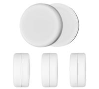 UHETLET 8 pezzi tenda da doccia con pesi rotondi, tenda da doccia con rivestimento in silicone, per tende da doccia, con calamite, per bandiere, per tende, tovaglie, bianco