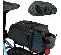 UHETLET Borsa da Bicicletta per Portapacchi con Parapioggia e Striscia Riflettente 10L Borsa per Sedile Posteriore per Bicicletta Impermeabile Borsa Bagagli per Bici per Mountain Bike e Bici da Strada