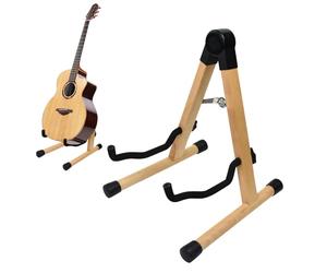 UHETLET Supporto per Chitarra da Pavimento in Legno Porta Chitarra da Terra Antiscivolo Supporto Pieghevole Universale per Chitarra per Chitarra Acustica, Classica, Elettrica e Basso