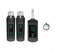 UHF Handheld Mic System 5h per durata della batteria ABS Shell UHF palmare | Trasmissione stabile 2,4 G, portata 80 m / 262ft, jack XLR, ricaricabile per batteria, tecnologia anti-interferenza