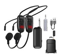 UHF Wireless Microphonne Headset, Long Range UHF Wireless Microphonne Headset, Microphonne con archetto regolabile per l'orecchio, testa indossare e tenuto in mano Wireless Headset, Testa ricaricabile