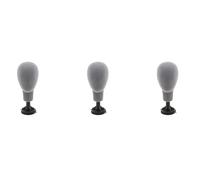 Uhidka 3X Floccaggio Schiuma Mannequin Testa Modello Fotografia Puntelli Adulto Mannequin Testa Stampo Parrucche Occhiali Display Holder Grigio