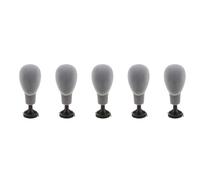 Uhidka 5X Floccaggio Schiuma Mannequin Testa Modello Fotografia Puntelli Adulto Mannequin Testa Stampo Parrucche Occhiali Display Holder Grigio