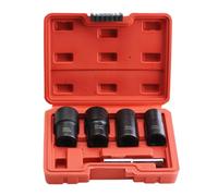Uhidka Set Estrattori per Bulloni A Percussione, Set Bussole con Attacco A Torsione, Strumento per La Rimozione Dei Delle Ruote, Set Bussole Estrazione, da 17/19/21/22 mm