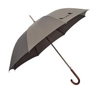 uHLANQC Ombrelli per la Pioggia Ombrello Parasole, Ombrello Classico ad Arco con Manico, Apertura Automatica, Gancio a J, for Uomo e Donna.(Gray)