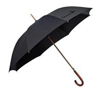 uHLANQC Ombrelli per la Pioggia Ombrello Parasole, Ombrello Classico ad Arco con Manico, Apertura Automatica, Gancio a J, for Uomo e Donna.(Black)