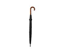 uHLANQC Ombrelli per la Pioggia Ombrellone, Ombrello Classico ad Arco con Manico in Legno, Apertura Automatica, Grande Gancio a J, Ombrello Antipioggia, Parasole for Uomo e Donna(Black)