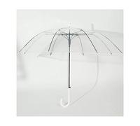 uHLANQC Ombrelli per la Pioggia Ombrellone, Ombrello Trasparente Automatico, Trasparente, alla Moda, con Cinturino di Facile Presa for Ragazze, Ragazzi o Donne, Uomini(White)