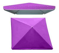 uHLANQC Telo di Copertura for ombrellone da Giardino Quadrato a 4 Stecche, 6,5' 8' 10', for Tavolo da Mercato, Impermeabile, Anti-UV, di Ricambio(Purple,2.5x3.2m(8'x10.5'))
