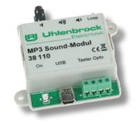 Uhlenbrock 38110 - Modulo Audio MP3 Con Cavo USB, Altoparlante, Pulsante Nuovo