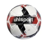 uhlsport ADDGLUE - Palla da calcio con nuova tecnologia ADDGLUE, per giovani e attivi, FIFA Basic, 5, bianco/nero/rosso