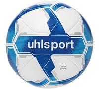 uhlsport ATTACK ADDGLUE pallone da calcio per allenamento - con la nuova tecnologia ADDGLUE - bianco/bianco/azzurro - per giovani e attivi - FIFA Basic
