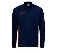 uhlsport Bambini Score 1/4 Zip Top T-Shirt, Bambini, Score 1/4 Zip Top, Marine/Fluo Rot, 152