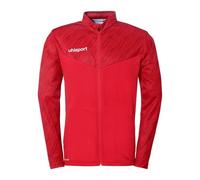 uhlsport Calcio Progressive 28 Poly - Giacca sportiva da uomo, senza cappuccio, con colletto alto e tasche con cerniera