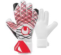 uhlsport Classic Absolutgrip guanti da portiere da calcio per bambini e uomini, guanti da portiere, guanti da calcio con fissaggio al polso - bianco/nero/rosso