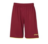 uhlsport Club Shorts, Shirt Unisex Adulto, Bordeaux/Giallo Fluorescente, L