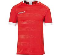 uhlsport Division II Shirt Shortsleeved Maglietta da Allenamento da Calcio, Uomo, Uomo, 100380504, Rosso/Bianco, 3XL