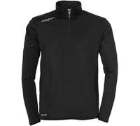 uhlsport Essential 1/4 Zip Top, Felpa da Uomo, Schwarz/Weiß, S