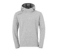 uhlsport Essential - Felpa con Cappuccio Grigio Scuro mélange S