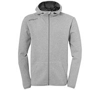 uhlsport Essential - Giacca con Cappuccio, da Bambino, Bambini, Giacca, 100519615, Dark Grau Melange, 128