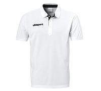 uhlsport Essential Prime Polo Shirt Maglietta da Allenamento, Uomo, Bianco/Nero, 4XL
