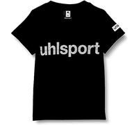 uhlsport Essential Promo, Maglietta a mancihe Corte con Logo, Nero (Schwarz), S