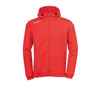 Uhlsport Giacca da Pioggia Essential Uomo Impermeabile Rosso/Bianco L