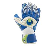 uhlsport Guanti Eliminator Soft Aqua, Bianco/Blu Pacifico/Fluo gr, 7,0, 100018801