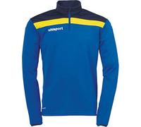 uhlsport Offense 23 1/4 Zip Top, Shirt Uomo, Blu/Blu Oltremare/Giallo Lime, XL
