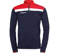 uhlsport Offense 23 1/4 Zip Top, Shirt Uomo, Blu Marino/Rosso/Bianco, M