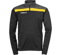 uhlsport Offense 23 1/4 Zip Top, Shirt Uomo, Nero/Antracite/Giallo Lime, 140