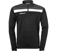 uhlsport Offense 23 1/4 Zip Top, Shirt Uomo, Nero, Grigio Antracite, Bianco, 3XL