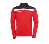 uhlsport Offense 23 1/4 Zip Top, Shirt Uomo, Rosso/Nero/Bianco, L