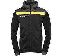 uhlsport Offense 23 Multi Hood Giacca con Cappuccio per Uomo, Uomo, 100519907, Nero/Antracite/Giallo Lime, L