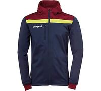 uhlsport Offense 23 Multi Hood Giacca con Cappuccio per Uomo, Uomo, 100519913, Blu Oltremare/Bordeaux/Giallo, 3XL