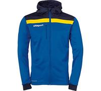 uhlsport Offense 23 Multi Hood Jacket, Coat Uomo, Blu/Blu Oltremare/Giallo Lime, 164