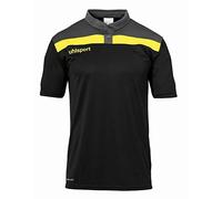 uhlsport Offense 23 Polo Shirt, Uomo, Nero/Antracite/Giallo Lime, 140