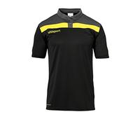 uhlsport Offense 23 Polo Shirt, Uomo, Nero/Antracite/Giallo Lime, 164