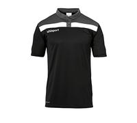 uhlsport Offense 23 Polo Shirt, Uomo, Nero, Grigio Antracite, Bianco, XL