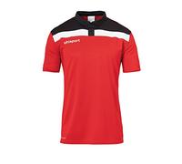 uhlsport Offense 23 Polo Shirt, Uomo, Rosso/Nero/Bianco, M