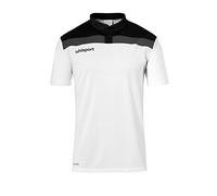 uhlsport Offense 23 Polo Shirt Uomo, Uomo, 100221302, Bianco/Nero/Antracite, 140