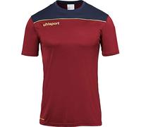 uhlsport Offense 23 Poly Shirt Maglietta da Calcio per Uomo, Uomo, 100221413, Bordeaux/Blu Oltremare/Giallo, 152