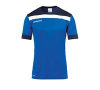 uhlsport Offense 23 Shirt Shortsleeved Maglietta da Calcio per Uomo, Uomo, 100380403, Blu/Blu Oltremare/Bianco, M