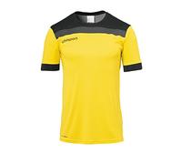 uhlsport Offense 23 Shirt Shortsleeved Maglietta da Calcio per Uomo, Uomo, 100380407, Giallo Lime/Nero/Antracite, 3XL