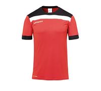 uhlsport Offense 23 Shirt Shortsleeved, Uomo, Rosso/Nero/Bianco, M