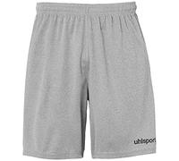 uhlsport - Pantaloncini da Uomo Center Basic, Senza Slip Interni, Uomo, 100334215, Dark Grau Melange/Schwarz, L