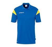 uhlsport Polo Sportiva Unisex, Azzurro/Giallo Lime, XXL