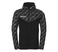 uhlsport Progressive 28 Multi Hood - Giacca sportiva da uomo, con cappuccio e colletto alto